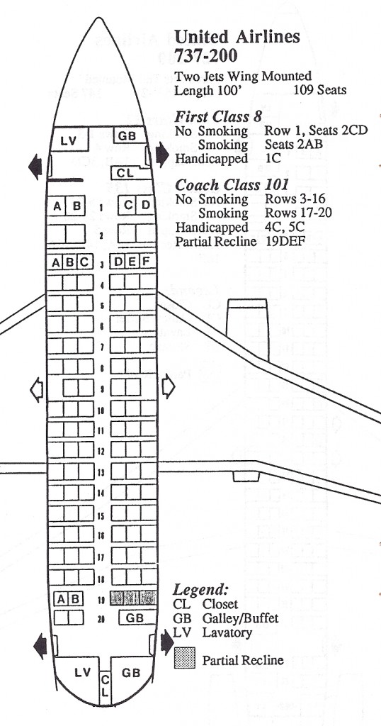Southwest Airlines Boeing 737 Seating Chart