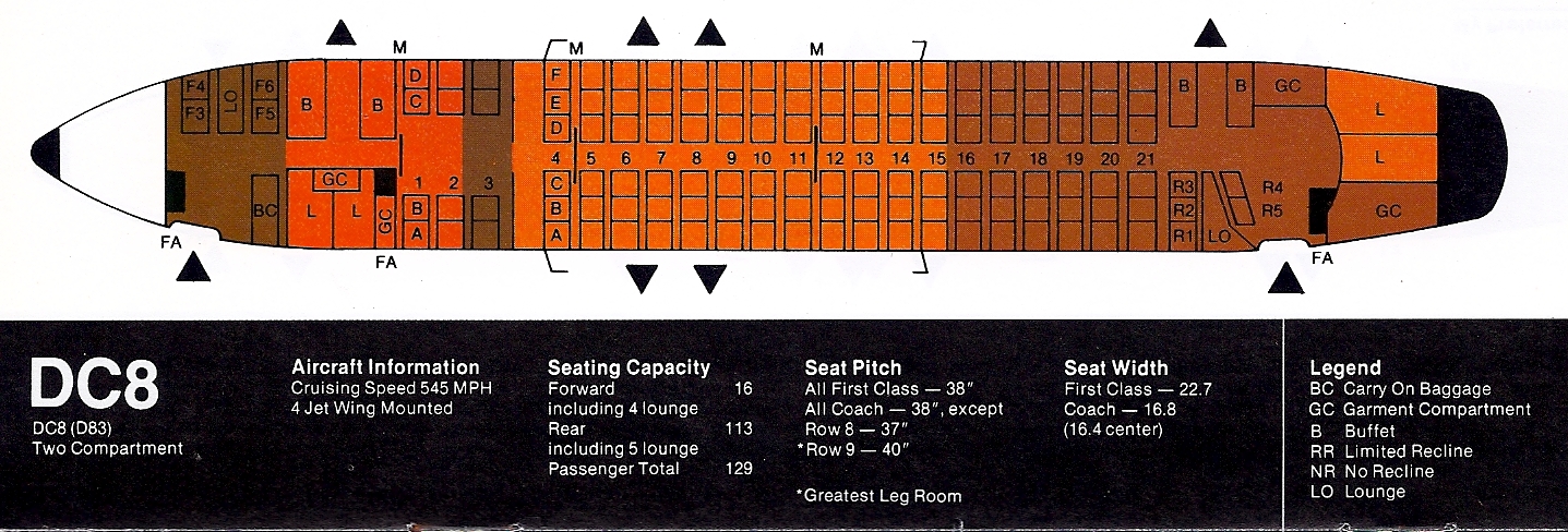Dc 8 Seating Chart