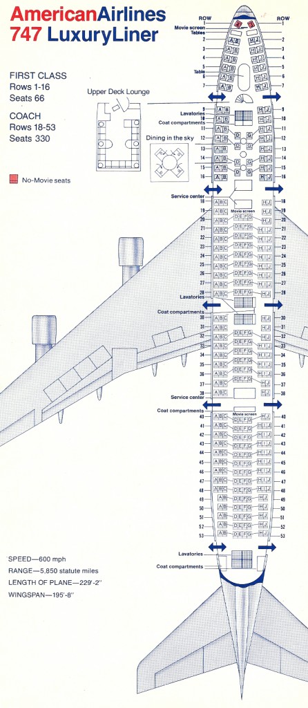 American Airlines Boeing 747 Seating Chart