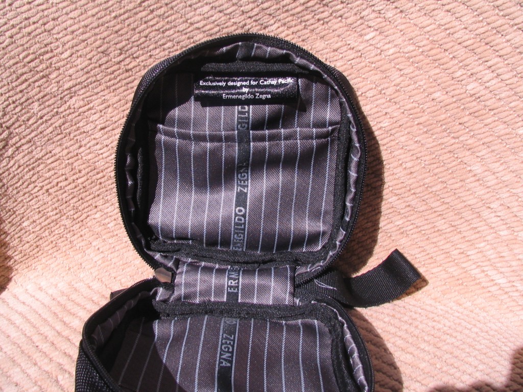 a black and white striped case