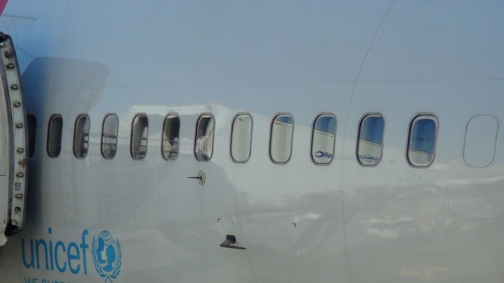 a close-up of a plane