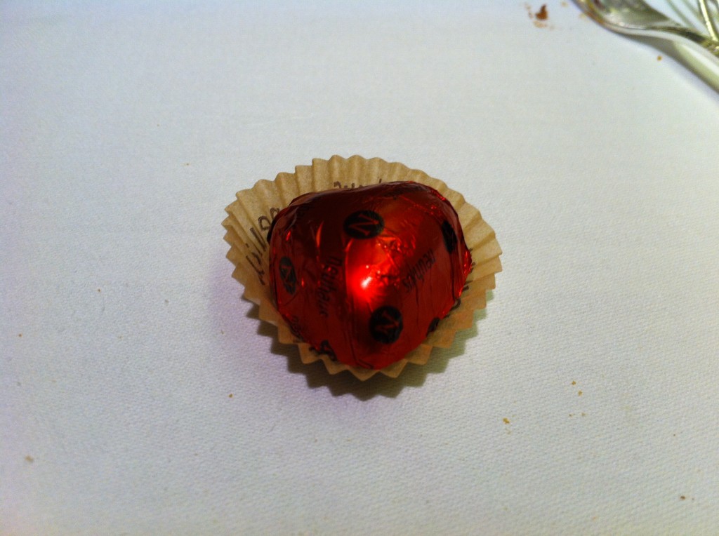 a chocolate candy in a wrapper