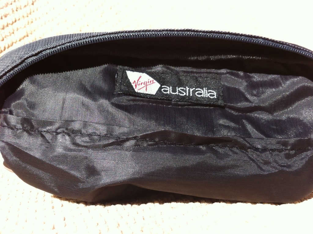 a black bag with a white logo
