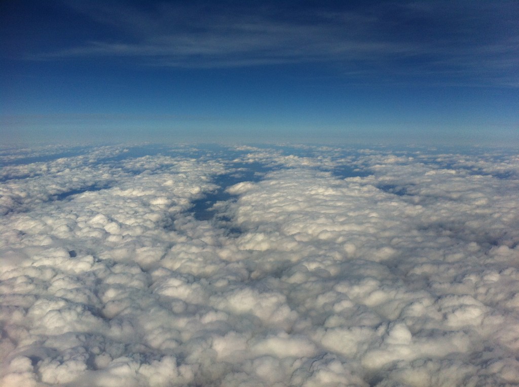 clouds and blue sky above clouds