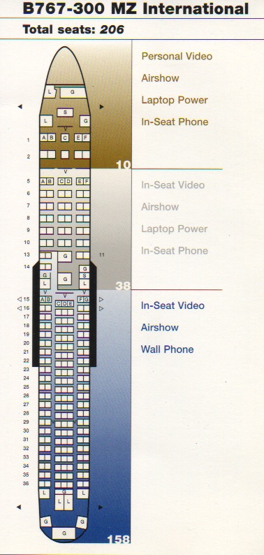 Boeing 767 300 American Airlines Seating Chart