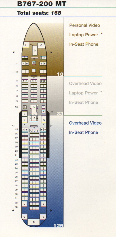 Boeing 767 Jet Seating Chart American Airlines