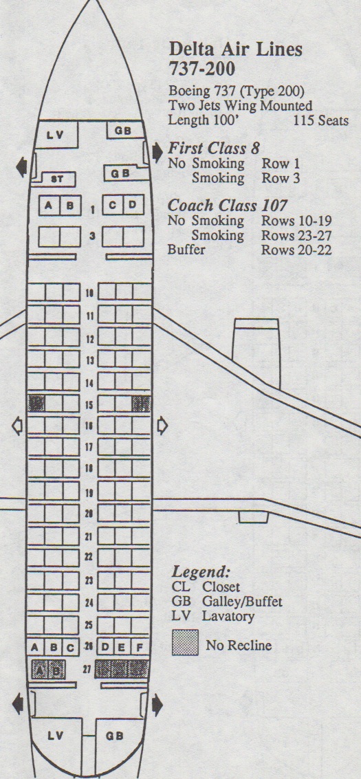Boeing 767 200 Seating Chart