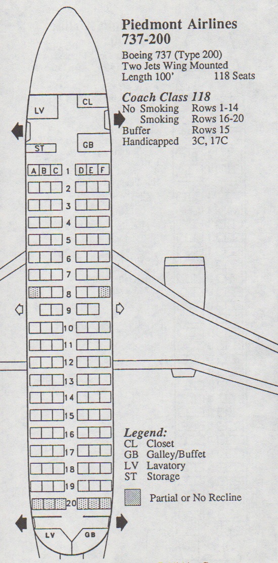 Southwest Airlines 737 Seating Chart