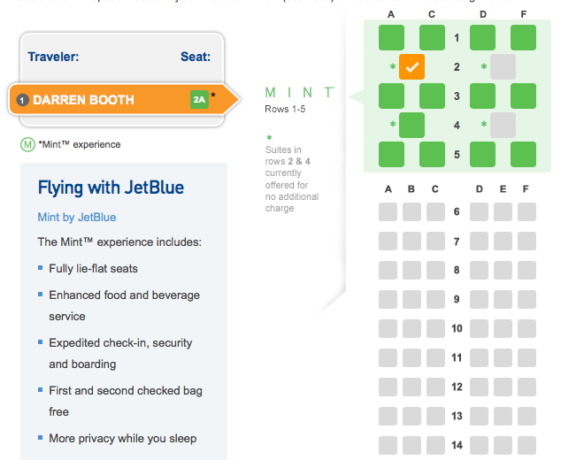 JetBlue Airways introduces Mint, its new trans-con service