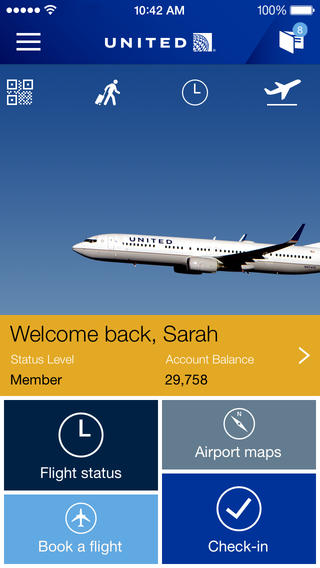 United Airlines Launches ‘Meh’ New iPhone App for iOS7 - Frequently Flying
