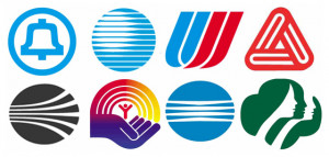 a group of logos with different colors