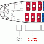 diagram of a passenger seat and front entry