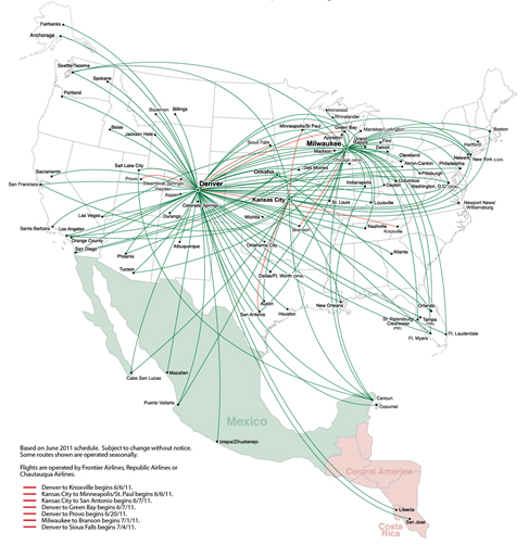 Copa Airlines route map