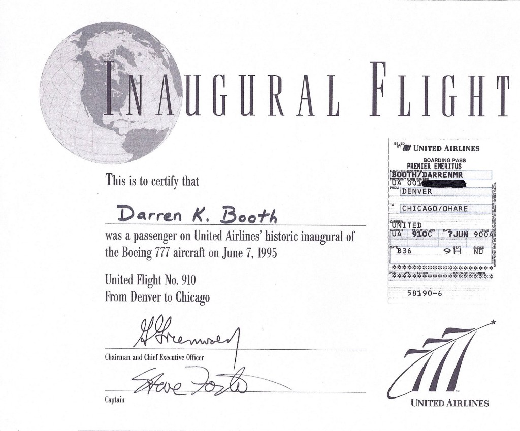 a certificate of flight with a passport and a stamp