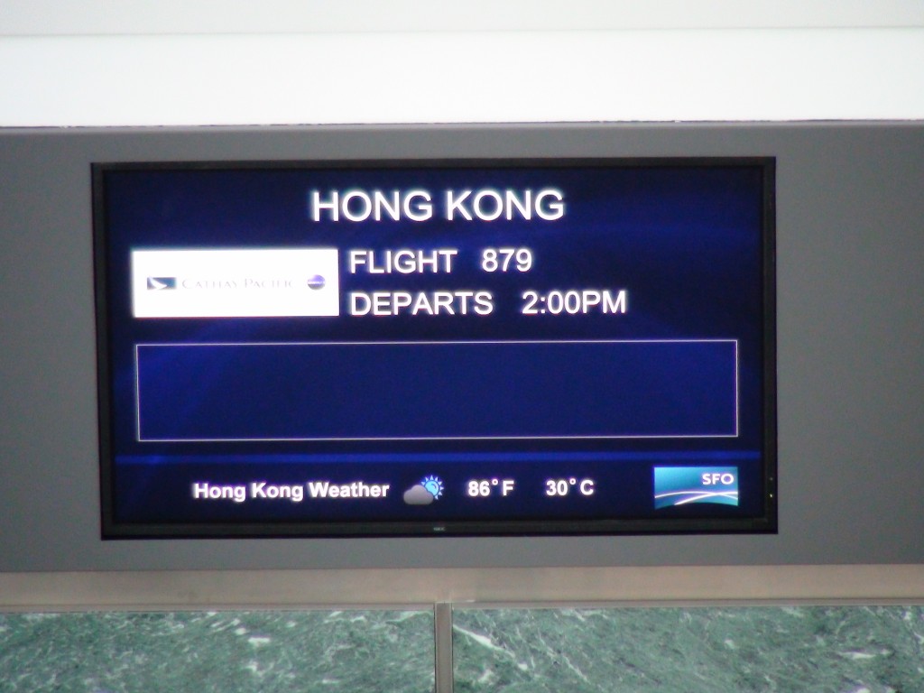 a screen with a flight information
