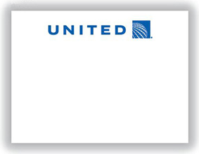 a close-up of a united airlines card