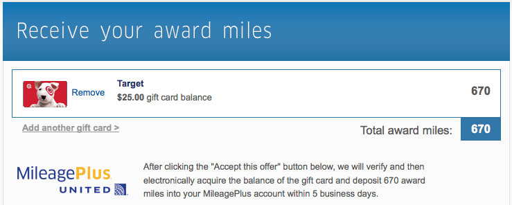 The Offer Of 670 Miles For My 25 Card Was More Than I Expecting And It Comes Out To A Rate 26 8 Per Dollar But Is Slightly Worse