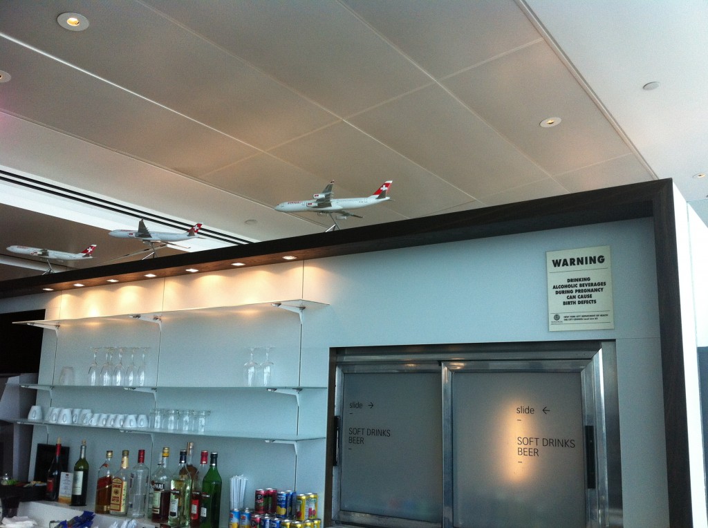 a plane on the ceiling