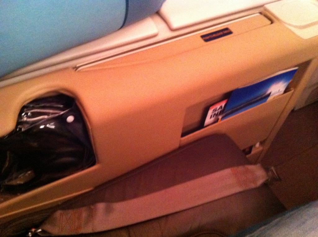 a seat belt in a seat