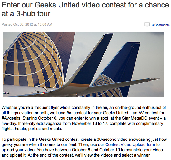 a screenshot of a video contest