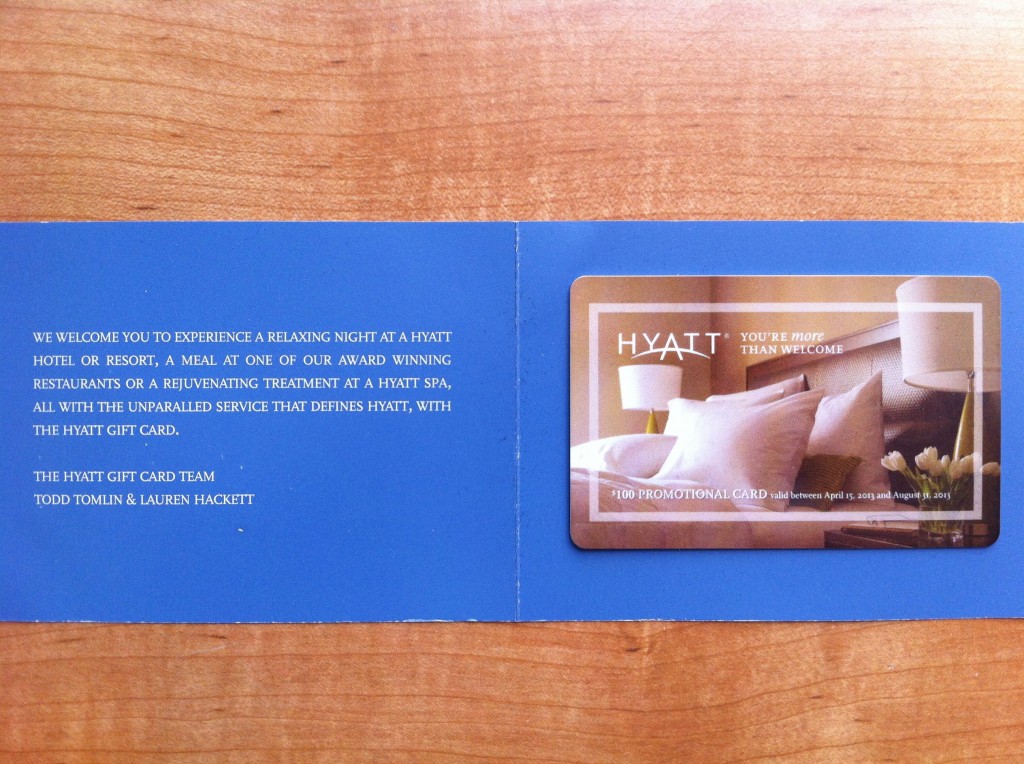 Blog Giveaway: $100 Hyatt Hotels and Resorts Gift Card Frequently Flying