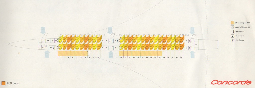 Air France Concorde seat map