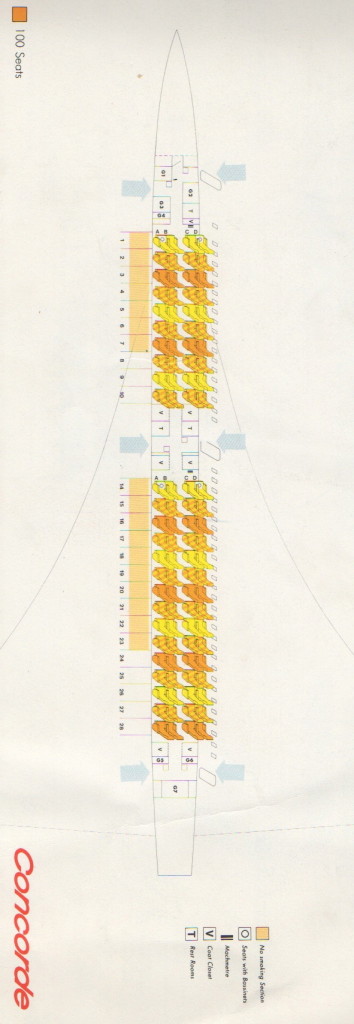 Air France Concorde seat map