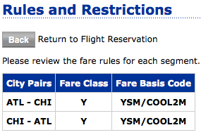 Miles+Cash fare rules and restrictions