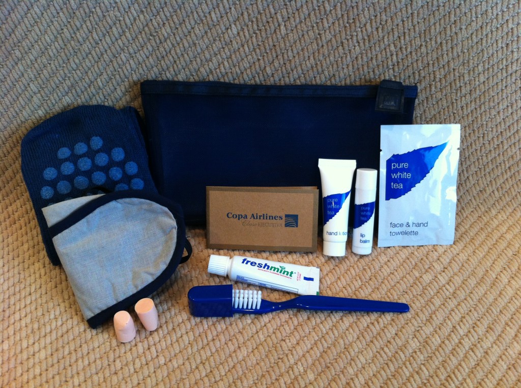 Copa Airlines business class amenity kit
