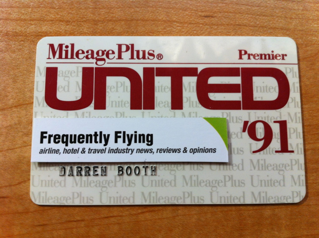 United Mileage Plus Premier card circa 1991