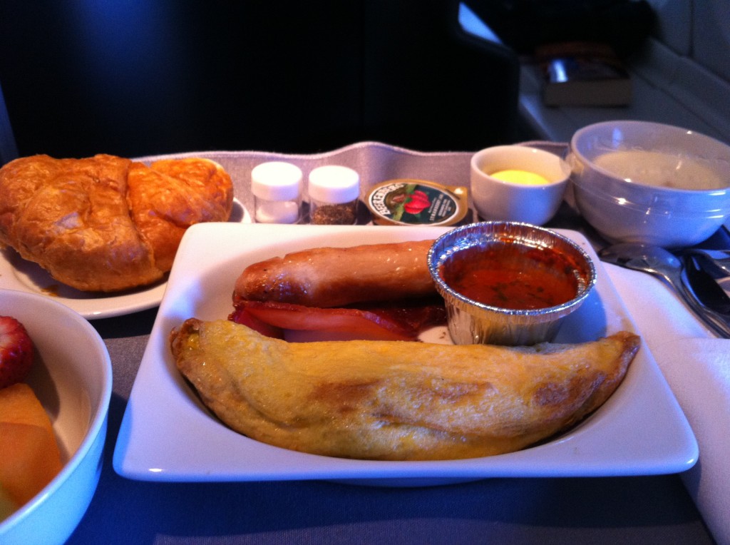A United Airlines "omelette"