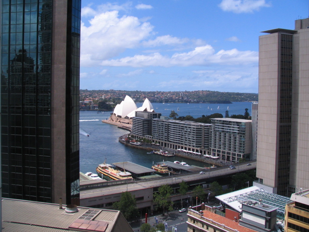 View from my room at the Sydney Harbour Marriott
